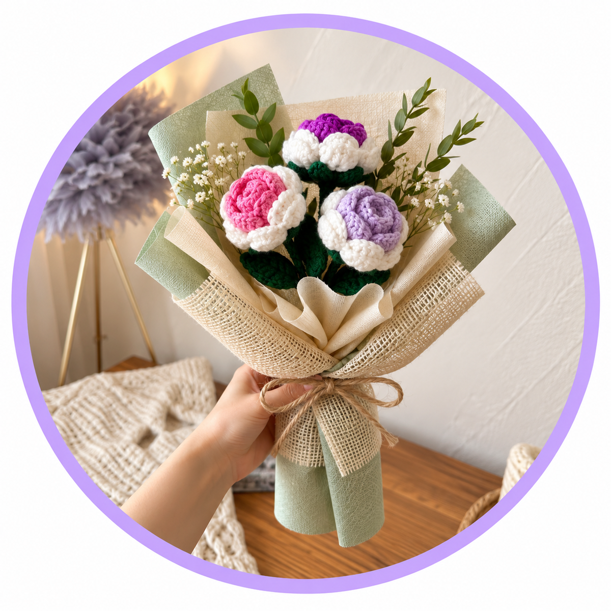 Crochet bouquets