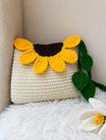 White Sunflower Shoulder Bag