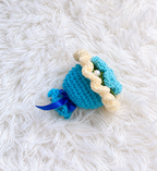 Blue Floral Keychain