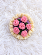 Pink Rose Floral Keychain