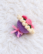 Pink Rose Floral Keychain