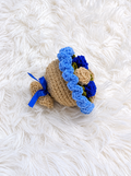 Blue Floral Bouquet Keychain