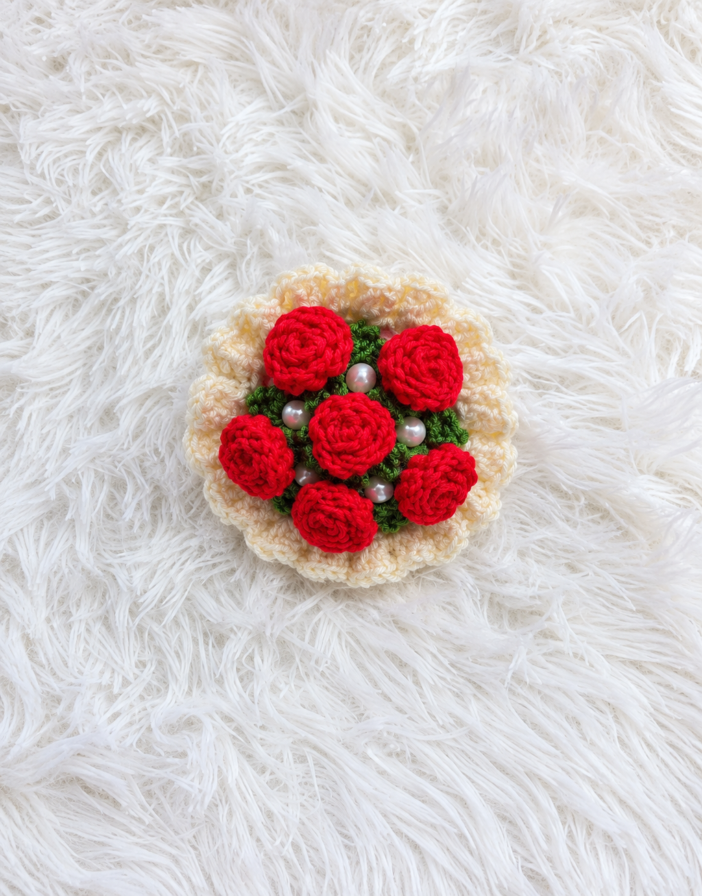Pink Flower Bouquet Keychain