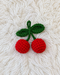 Crochet Cherry Keychain