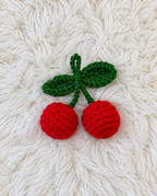 Crochet Cherry Keychain