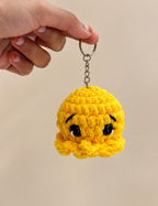 Yellow Octopus Plush Keychain