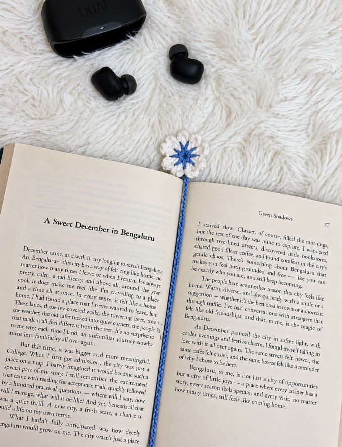 Blue Flower Bookmark