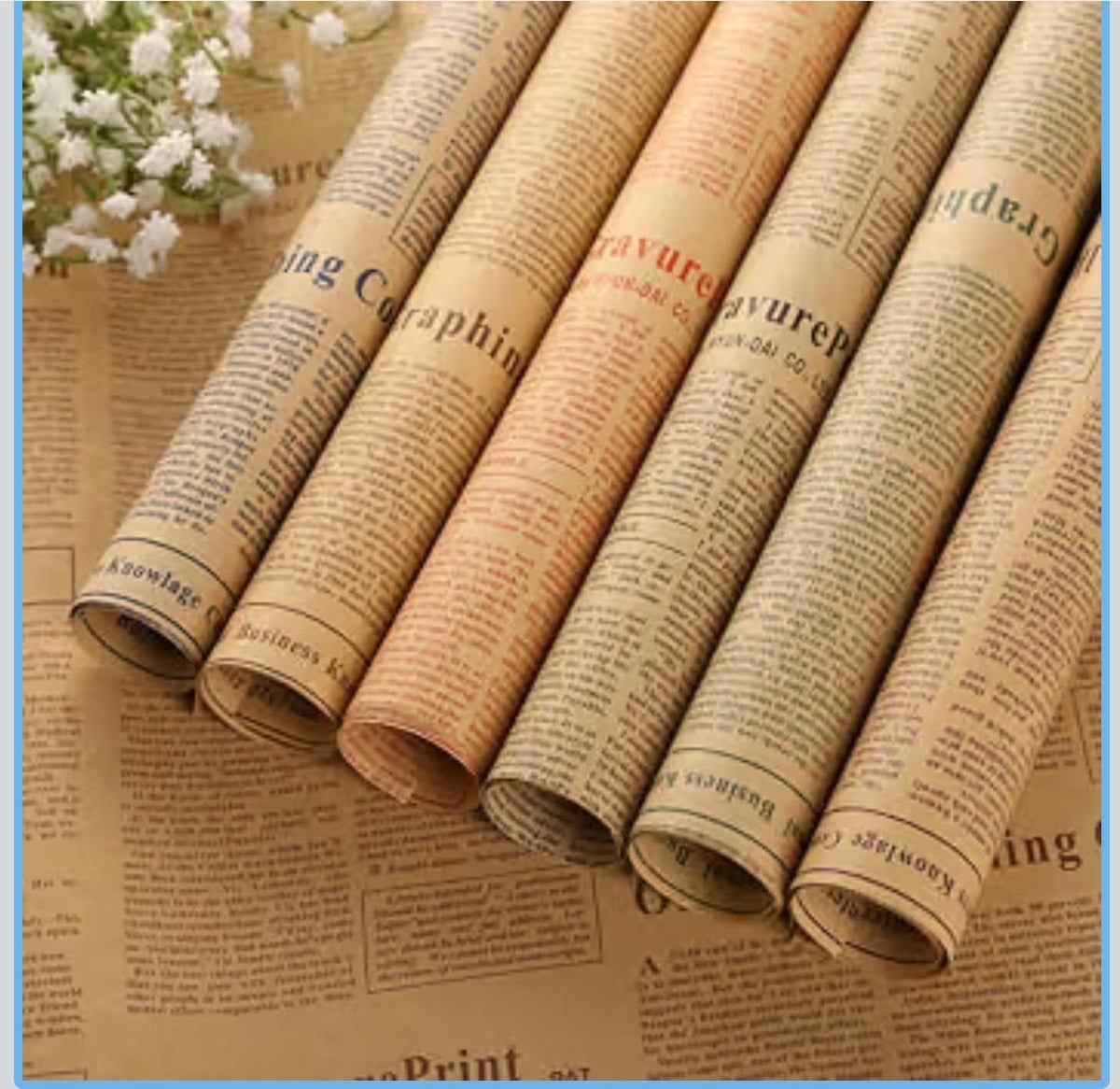 Vintage Newspaper Wrap